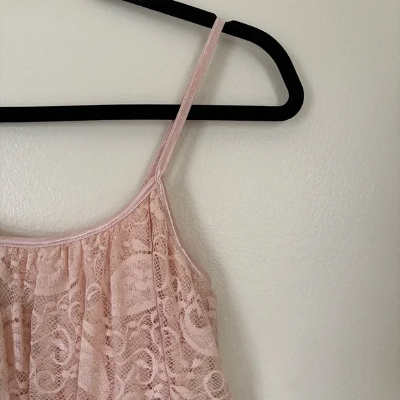 Love Reign | Pink High-Low Ruffled Lace Sundress | Size Small - Picture 4 of 10